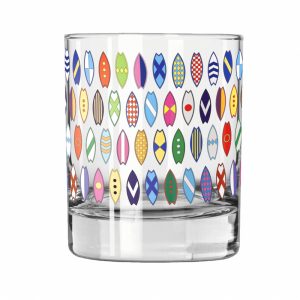 Surfboard Silks Rocks Glass 4 Pack