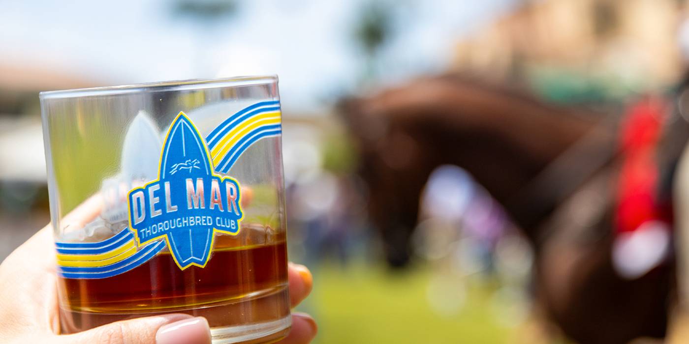 Del Mar Retro Rocks Glass